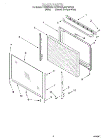 06 - Door, Optional parts for Roper Range FGP337GW5 from AppliancePartsPros.com