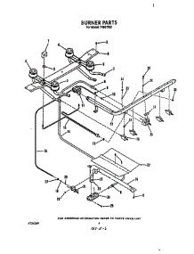 Burner parts for Roper Range F4007W2 from AppliancePartsPros.com