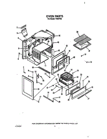 Oven parts for Roper Range F4007W2 from AppliancePartsPros.com