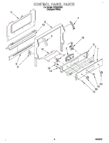 04 - Control Panel parts for Roper Range FGS385BQ1 from AppliancePartsPros.com