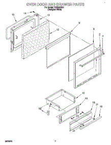 07 - Oven Door And Drawer parts for Roper Range FGS385BQ1 from AppliancePartsPros.com