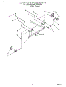 02 - Cooktop Burner parts for Roper Range FGS385BL4 from AppliancePartsPros.com