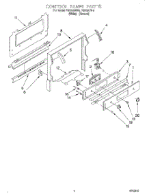 04 - Control Panel parts for Roper Range FGS385BL4 from AppliancePartsPros.com