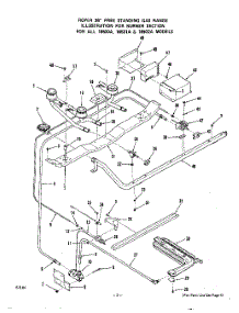 04 - Burner parts for Roper Range 1653W2A from AppliancePartsPros.com