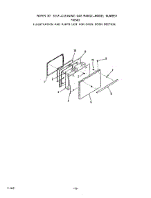 08 - Oven Door parts for Roper Range F8558W0 from AppliancePartsPros.com