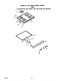 Main Top parts for Roper Range F4357W1 from AppliancePartsPros.com