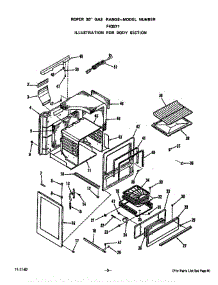 Body parts for Roper Range F4357W1 from AppliancePartsPros.com