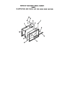 Oven Door parts for Roper Range F4357W1 from AppliancePartsPros.com