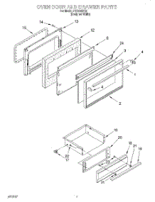 06 - Oven Door And Drawer parts for Roper Range FGS385BQ3 from AppliancePartsPros.com