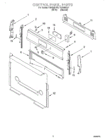 02 - Control Panel parts for Roper Range FGP335EW0 from AppliancePartsPros.com