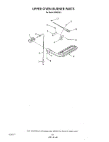 08 - Upper Oven Burner parts for Roper Range H8858W1 from AppliancePartsPros.com