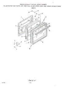 04 - Glass Upper Oven And Lower Broiler parts for Roper Oven B4607X0 from AppliancePartsPros.com