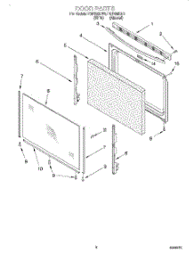 06 - Door, Lit / Optional parts for Roper Range FGP335EW0 from AppliancePartsPros.com