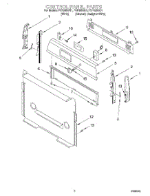 02 - Control Panel parts for Roper Range FGP335GN1 from AppliancePartsPros.com