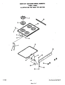 Main Top parts for Roper Range F4858W1 from AppliancePartsPros.com