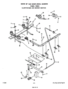 Burner parts for Roper Range F4858W1 from AppliancePartsPros.com