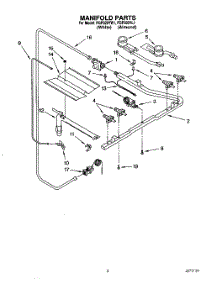 02 - Manifold parts for Roper Range FGP320YW1 from AppliancePartsPros.com
