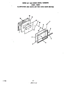 Oven Door parts for Roper Range F4858W1 from AppliancePartsPros.com