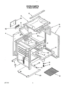 05 - Oven parts for Roper Range FGP310YW0 from AppliancePartsPros.com