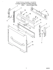 02 - Control Panel parts for Roper Range FGP337GW0 from AppliancePartsPros.com