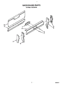 05 - Backguard parts for Roper Range FGP355VW0 from AppliancePartsPros.com