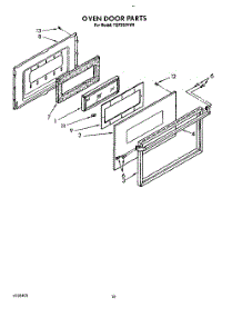 08 - Oven Door, Lit / Optional parts for Roper Range FGP355VW0 from AppliancePartsPros.com