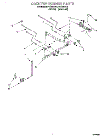 02 - Cooktop Burner parts for Roper Range FGS395BL0 from AppliancePartsPros.com