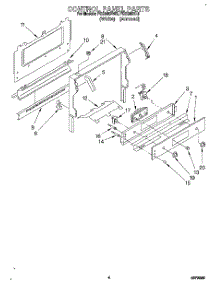 04 - Control Panel parts for Roper Range FGS395BL0 from AppliancePartsPros.com
