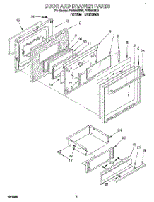 07 - Door And Drawer parts for Roper Range FGS395BL0 from AppliancePartsPros.com