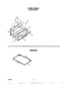 06 - Oven Door , Griddle parts for Roper Range F4307W1 from AppliancePartsPros.com