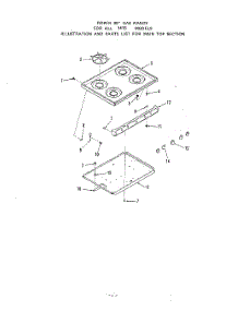03 - Main Top parts for Roper Range 1415W1A from AppliancePartsPros.com