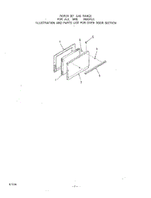 07 - Oven Door parts for Roper Range 1415W1A from AppliancePartsPros.com