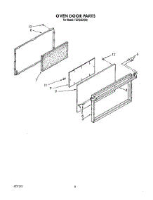 08 - Oven Door, Lit / Optional parts for Roper Range FGP335VW2 from AppliancePartsPros.com