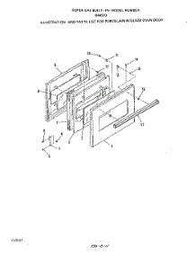 05 - Porcelain W / Glass Oven Door parts for Roper Oven B445710 from AppliancePartsPros.com