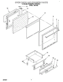 06 - Oven Door And Drawer parts for Roper Range FGS385BL2 from AppliancePartsPros.com