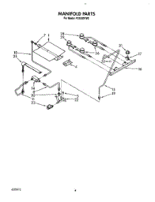 04 - Manifold parts for Roper Range FGS385VW0 from AppliancePartsPros.com