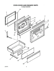 06 - Oven Door And Drawer parts for Roper Range FGS385VW0 from AppliancePartsPros.com