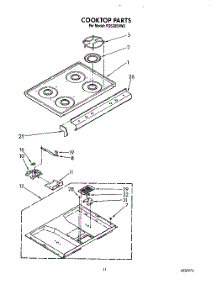 08 - Cooktop parts for Roper Range FGS385VW0 from AppliancePartsPros.com