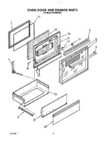 06 - Oven Door And Drawer parts for Roper Range FGS385VW2 from AppliancePartsPros.com