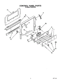 05 - Control Panel parts for Roper Range FGS385YW0 from AppliancePartsPros.com
