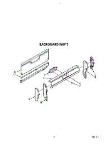 03 - Backguard parts for Roper Range FGP355VW1 from AppliancePartsPros.com