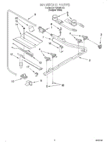 02 - Manifold parts for Roper Range FGP335BQ2 from AppliancePartsPros.com