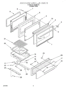 03 - Door And Broiler parts for Roper Range FGP335BQ2 from AppliancePartsPros.com