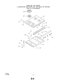 03 - Main Top parts for Roper Range 1313W1A from AppliancePartsPros.com