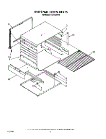 06 - Internal Oven parts for Roper Range FGP310VL3 from AppliancePartsPros.com