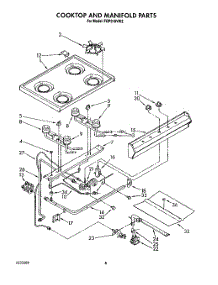 06 - Cooktop And Manifold, Lit / Optional parts for Roper Range FGP310VL2 from AppliancePartsPros.com