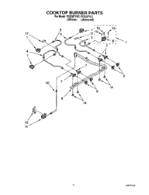 02 - Cooktop Burner parts for Roper Range FGS387YW2 from AppliancePartsPros.com