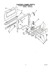 04 - Control Panel parts for Roper Range FGS387YW2 from AppliancePartsPros.com