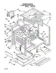 05 - Oven parts for Roper Range FGS387YW2 from AppliancePartsPros.com