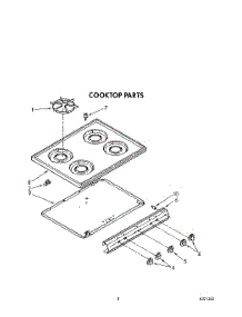 03 - Cooktop parts for Roper Range FGP345VW2 from AppliancePartsPros.com